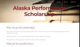
							         Alaska Performance Scholarship								  
							    