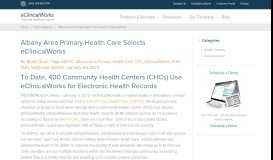 
							         Albany Area Primary Health Care Selects eClinicalWorks								  
							    