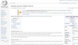 
							         Albany Junior High School - Wikipedia								  
							    