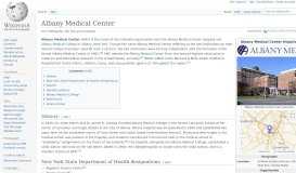 
							         Albany Medical Center - Wikipedia								  
							    