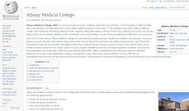 
							         Albany Medical College - Wikipedia								  
							    
