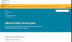 
							         Alberta Public Service jobs | Alberta.ca								  
							    
