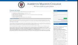 
							         (Albertus Magnus College) Student Log In								  
							    