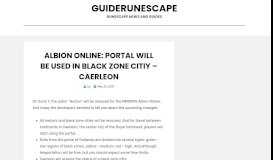 
							         Albion Online: Portal Will Be Used In Black Zone Citiy – Caerleon ...								  
							    