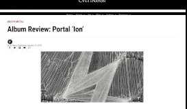 
							         Album Review: Portal 'Ion' - - CVLT Nation								  
							    