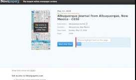 
							         Albuquerque Journal from Albuquerque, New Mexico on May 13 ...								  
							    
