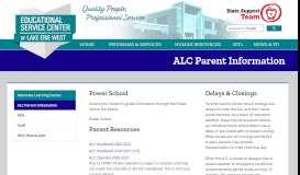 
							         ALC Parent Information - ESC of Lake Erie West								  
							    