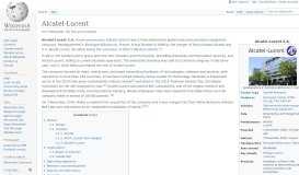 
							         Alcatel-Lucent - Wikipedia								  
							    