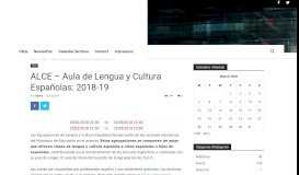 
							         ALCE – Aula de Lengua y Cultura Españolas: 2018-19 ...								  
							    