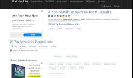 
							         Alcoa hewitt resources login Results For Websites Listing								  
							    