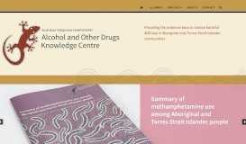 
							         Alcohol and Other Drugs Knowledge Centre: Home								  
							    