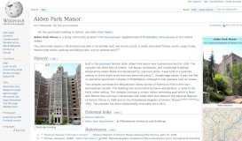 
							         Alden Park Manor - Wikipedia								  
							    