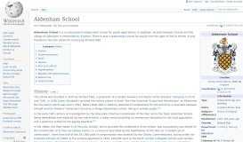 
							         Aldenham School - Wikipedia								  
							    
