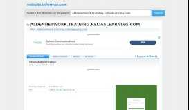 
							         aldennetwork.training.reliaslearning.com at WI. Relias ...								  
							    