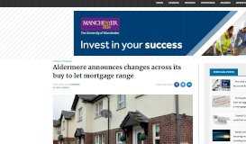 
							         Aldermore announces changes across its buy to let mortgage range ...								  
							    