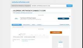 
							         alembic.mithiskyconnect.com at Website Informer. Visit ...								  
							    