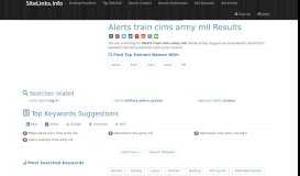 
							         Alerts train cims army mil Results For Websites Listing								  
							    