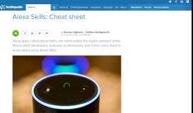
							         Alexa Skills: Cheat sheet - TechRepublic								  
							    