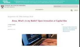
							         Alexa, What's in my Wallet? Open Innovation at Capital One ...								  
							    