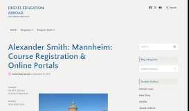
							         Alexander Smith: Mannheim: Course Registration & Online Portals ...								  
							    
