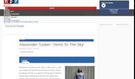 
							         Alexander Tucker: 'Veins To The Sky' : NPR								  
							    
