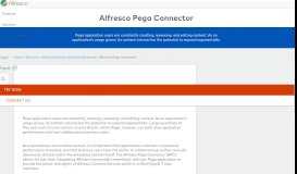 
							         Alfresco Pega Connector | Alfresco								  
							    