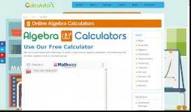 
							         Algebra Calculators Guide: 144 Calculators Separated by Skill Level ...								  
							    