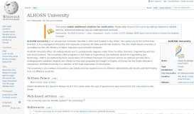 
							         ALHOSN University - Wikipedia								  
							    