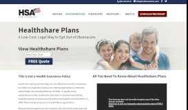 
							         AlieraCare Healthshare - HSA for America								  
							    