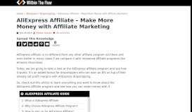 
							         AliExpress Affiliate - Make More Money with Affiliate Marketing								  
							    