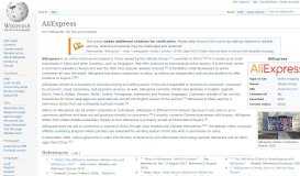 
							         AliExpress - Wikipedia								  
							    