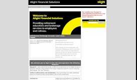 
							         Alight Financial Solutions - Welcome								  
							    