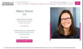 
							         Alison Zimon, MD - Boston Fertility & IVF Doctor | CCRM Fertility Clinic								  
							    