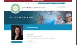 
							         Alissa Ventura - Surgical PA-C | Specialists in General Surgery - SGS								  
							    