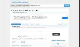 
							         alittleworld.com at WI. A Little World - Website Informer								  
							    