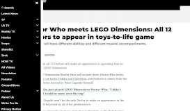 
							         All 12 Doctors to appear in LEGO Dimensions - Digital Spy								  
							    
