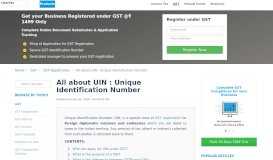 
							         All about UIN : Unique Identification Number - ClearTax								  
							    
