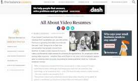 
							         All About Video Resumes - The Balance Careers								  
							    
