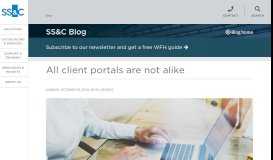 
							         All client portals are not alike - SS&C Technologies								  
							    