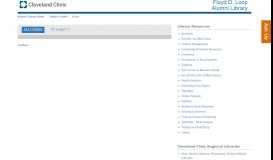 
							         All Guides Alphabetically - Subject Guides at Cleveland Clinic Alumni ...								  
							    