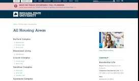 
							         All Housing Areas | Indiana State University								  
							    