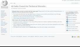 
							         All India Council for Technical Education - Wikipedia								  
							    