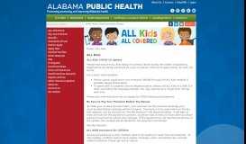 
							         ALL Kids | Alabama Department of Public Health (ADPH)								  
							    