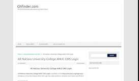 
							         All Nations University College ANUC CMS Login - Ghfinder.com								  
							    