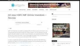 
							         All new HDFC MF Online Investors - Review - Wealthpedia								  
							    