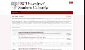 
							         All Opportunities - University of Southern California Scholarship System								  
							    