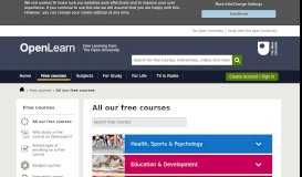 
							         All our free courses - OpenLearn - Open University								  
							    