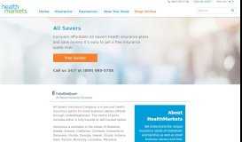 
							         All Savers - Health Insurance from All Savers | HealthMarkets								  
							    