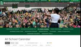
							         All School Calendar - Ravenscroft School								  
							    