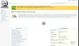
							         Allama Iqbal Open University - WikiEducator								  
							    